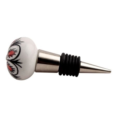 Red Black Drop Ceramic Wine Stopper